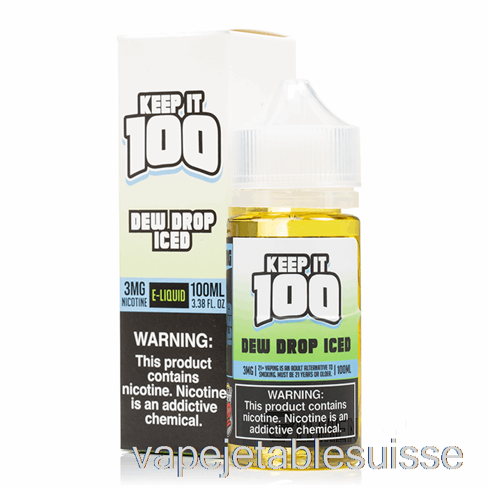 Vape Suisse Goutte De Rosée Glacée - Gardez-la 100 - 100 Ml 0 Mg
